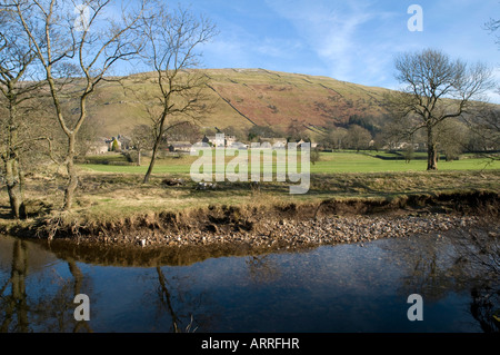 River Wharfe, at Buckden, Upper Wharfedale, Yorkshire Dales, Northern England Stock Photo