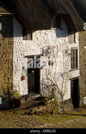 Cottage on Gold Hill made famous by Hovis Advertisement in Shaftesbury Dorset England Stock Photo