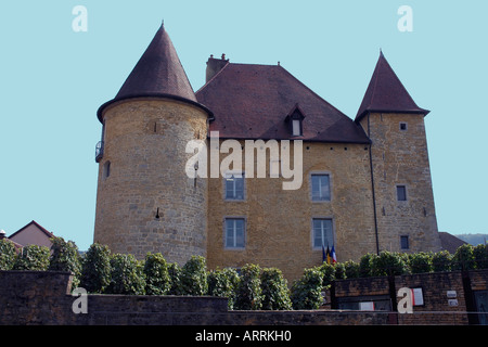 Château Pecaud in Arbois, winemaking hub of France's Jura region, contains the museum of the Institute of Jura Wines Stock Photo