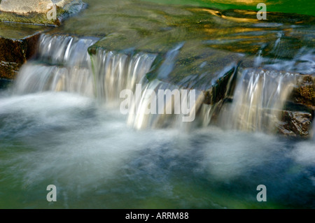 Small waterfall, Jubilee Park, Canary Wharf Estate, London, United Kingdom Stock Photo