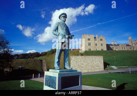 Statue of Vice Admiral Ramsay at Dover castle, Kent, UK Stock Photo