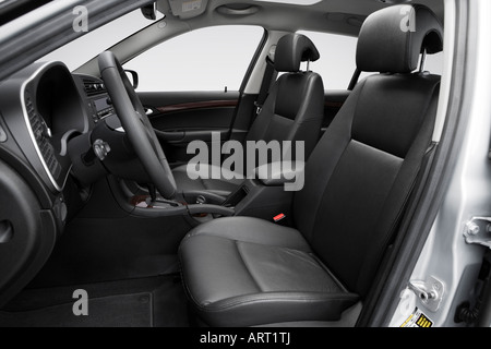 2008 Saab 9-3 Sport Combi in Silver - Front seats Stock Photo