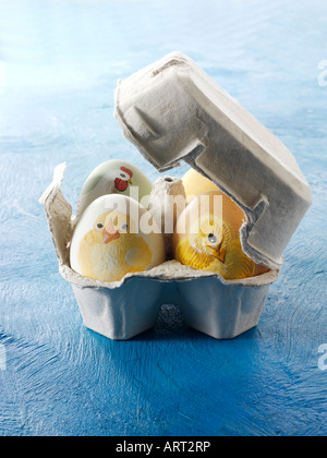 Hand Painted Easter eggs Stock Photo