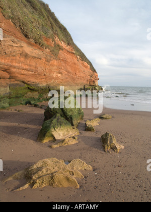 Cliffs And Rocks On Exmouth Beach, Devon, England Stock Photo - Alamy