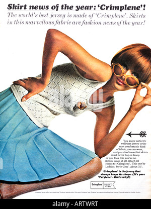 1960s Crimplene by ICI advertisement FOR EDITORIAL USE ONLY Stock Photo