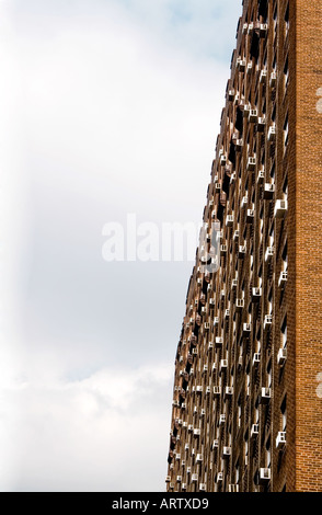 portable window air conditioning units on building in NYC New York City NY Stock Photo