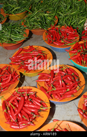 Chilli Display Chow Kit Market Stock Photo