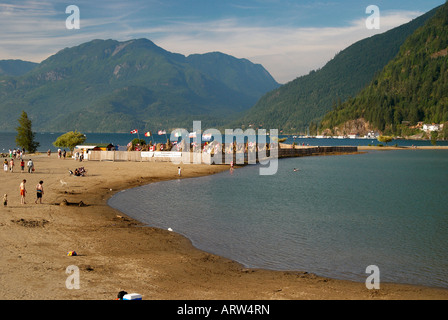 Harrison Hot Springs is located at the south end of Harrison Lake, near Vancouver, British Columbia, Canada. Stock Photo