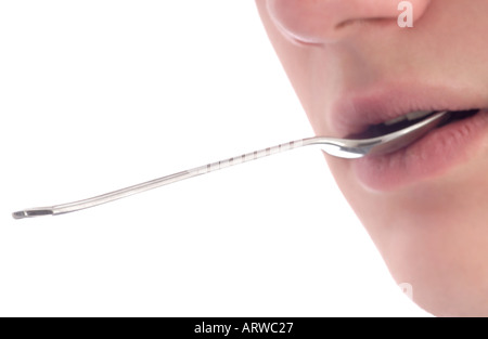 Born with a silver spoon in one s mouth Stock Photo
