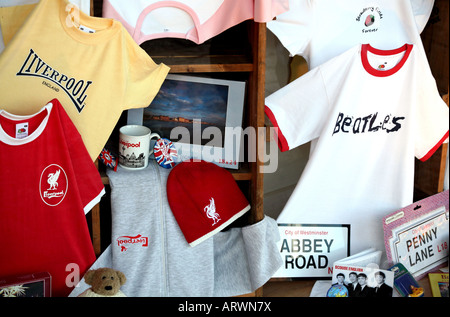 Liverpool souvenirs on sale in Albert Dock Stock Photo