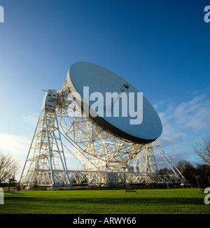 UK, Cheshire Holmes Chapel Science Jodrell Bank Radio Telescope Stock Photo