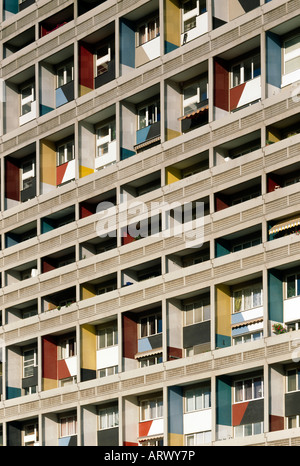 Berlin-Charlottenburg, Corbusier-Hochhaus, Detail Stock Photo