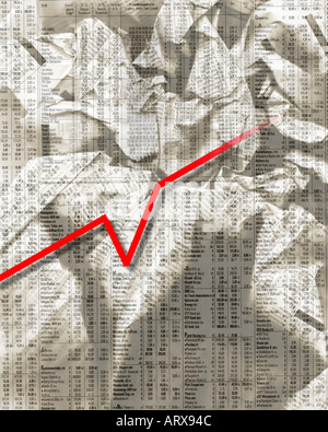 FINANCIAL CONCEPT:  Stock Market going up Stock Photo