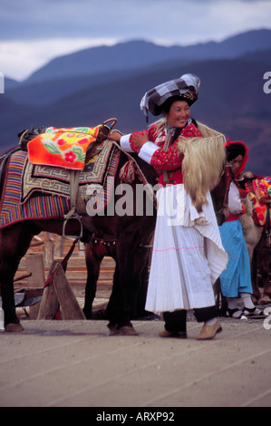 04TI025 RVP100F Lugu Lake Yunnan China Stock Photo