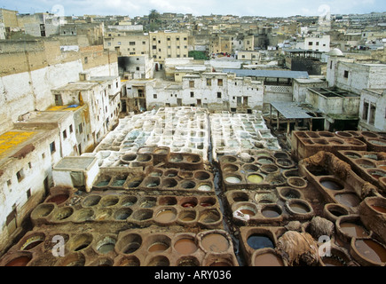 Tanneries, Fes, Morocco Stock Photo