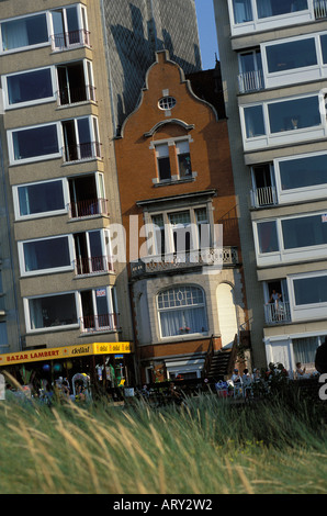 Oostduinkerke boulevard Stock Photo