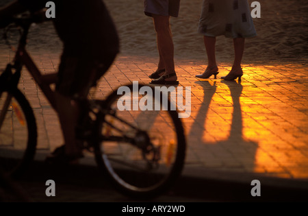 Oostduinkerke boulevard Stock Photo