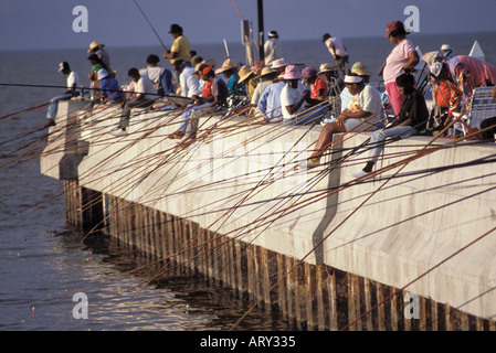 Pier fishing on Lake Okeechobee is a favorite pastime Pahokee Florida Stock  Photo - Alamy