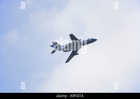 Falcon 20 climbing away at the Farnborough Airshow Stock Photo