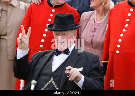 Winston Churchill Lookalike At A 1940's WW2 Reenactment Event At The ...