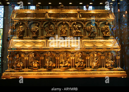 Cologne Cathedral High Altar and Shrine of the Three Magi Koeln North Rhine Westphalia Germany Stock Photo