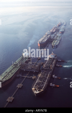 Saudi Arabia - Ras Tanura offshore oil terminal. Stock Photo