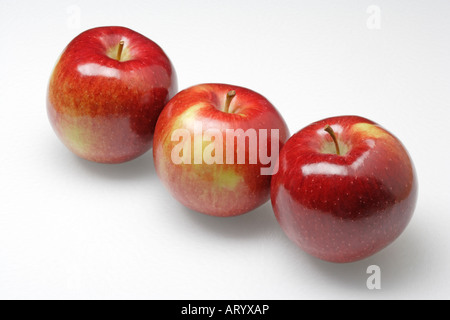 Three Red Apples Stock Photo