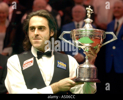 Ronnie O Sullivan winner of the 2004 Embassy World Snoker Championship Stock Photo