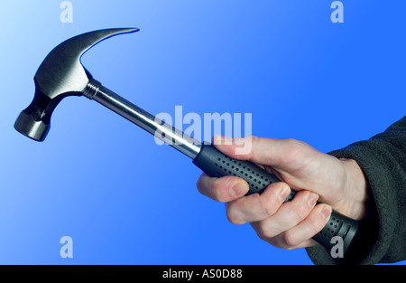 hand with a hammer Stock Photo