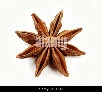 whole anise star Stock Photo