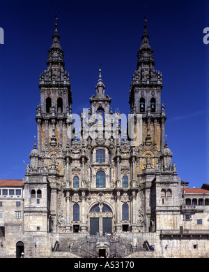 Santiago de Compostela, Kathedrale, Westfassade Stock Photo