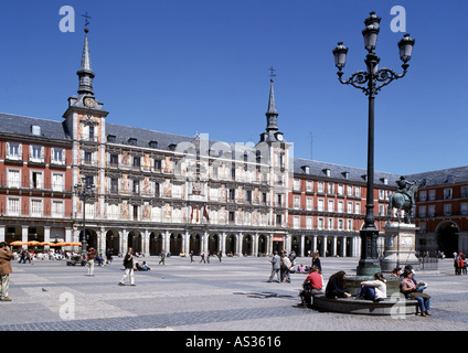 Madrid, Plaza Mayor, Casa de la Panaderia Stock Photo