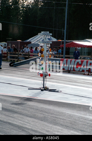 christmas tree starting line lights at a dragstrip christmas tree Stock Photo