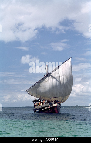 Arab sailing boat (dhow) off the Tanzanian coast Stock Photo - Alamy
