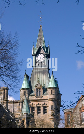 dh  DUNFERMLINE FIFE Town hall clock tower building Stock Photo