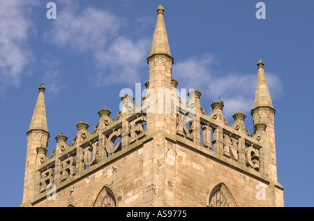 dh Dunfermline Abbey DUNFERMLINE FIFE Inscription King Robert the Bruce tower scotland Stock Photo