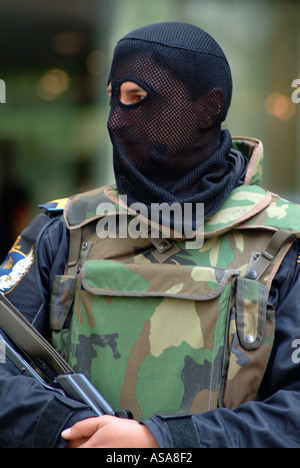 Bosnian Serb Special Forces Police Officer Stock Photo