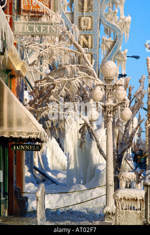 Aftermath of the 2004 New Years Fire in Moose Jaw Saskatchewan Stock Photo