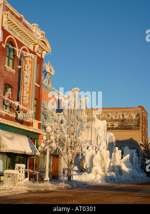 Aftermath of the 2004 New Years Fire in Moose Jaw Saskatchewan Stock Photo