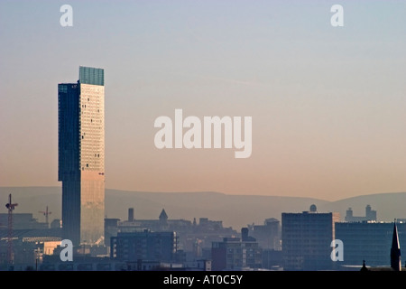 Beetham Tower AKA The Hilton Tower Dwarfs The Manchester Skyline Stock Photo