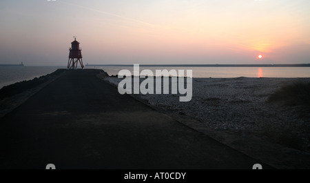 The Groyne at sunrise Stock Photo