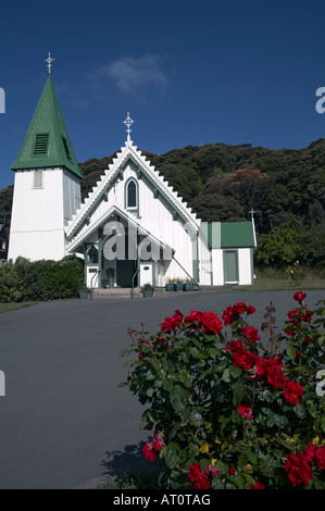 Church of Saint Patrick at Akaroa, Banks Peninsula, New Zealand Stock ...
