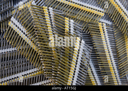 Nails for a nail gun Stock Photo