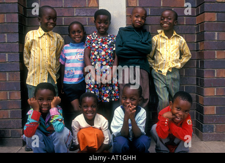 Zimbabweans, Zimbabwean children, boy, boys, schoolboys, girl, girls, schoolgirls, schoolchildren, city of Harare, Harare, Harare Province, Zimbabwe Stock Photo