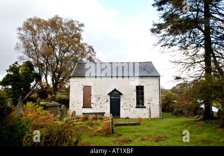 Welsh Bethesda Chapel at Brechfa near Brecon Powys Wales UK dated 1802 for sale for conversion to a two bedroom family home Stock Photo