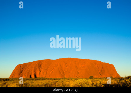 Uluru (Ayers Rock) in outback Australia, taken in the afternoon light Stock Photo