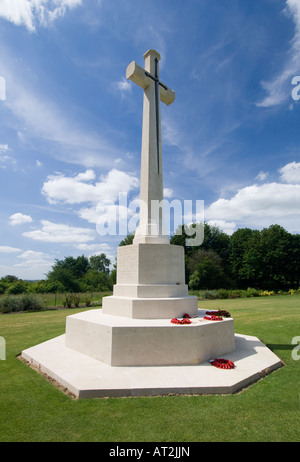 The Cross of sacrifice at Thiepval monument to the missing on the Somme, France Stock Photo