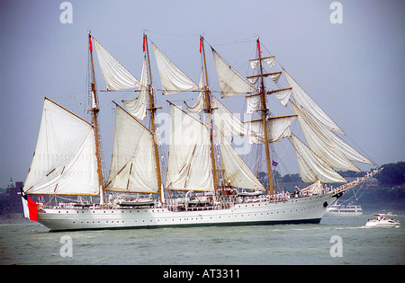 Esmeralda Chile Tall Ship New York City Stock Photo