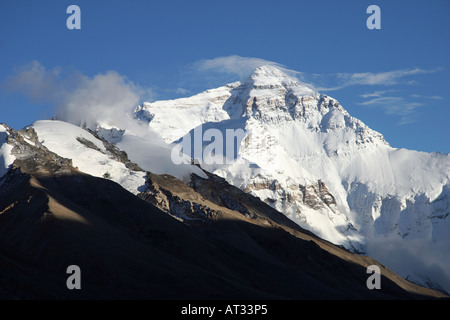 The North Face, Mt Qomolangma, Everest, from Base Camp, The Himalayas, Tibet, China Stock Photo