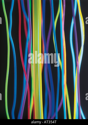 Abstract image of coloured cables Stock Photo